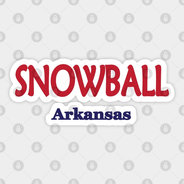 Snowball, Arkansas Sticker by PSCSCo